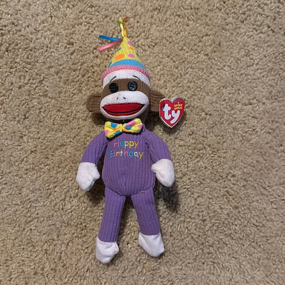 Ty birthday sock monkey - Picture 1 of 2